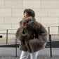 Brown Bear Faux Fur Coat