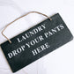 Grey Slate Laundry Sign