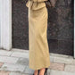 Trench Two Piece Belted Jacket & Maxi Skirt Set