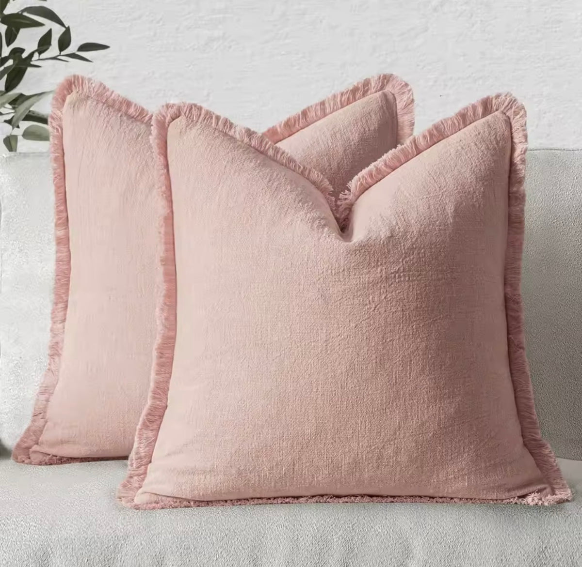 Fringed Texture Duck Feather Cushion