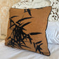Duck Feather Filled Beige Leaf Cushion