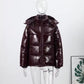Glossy Puffer Coat