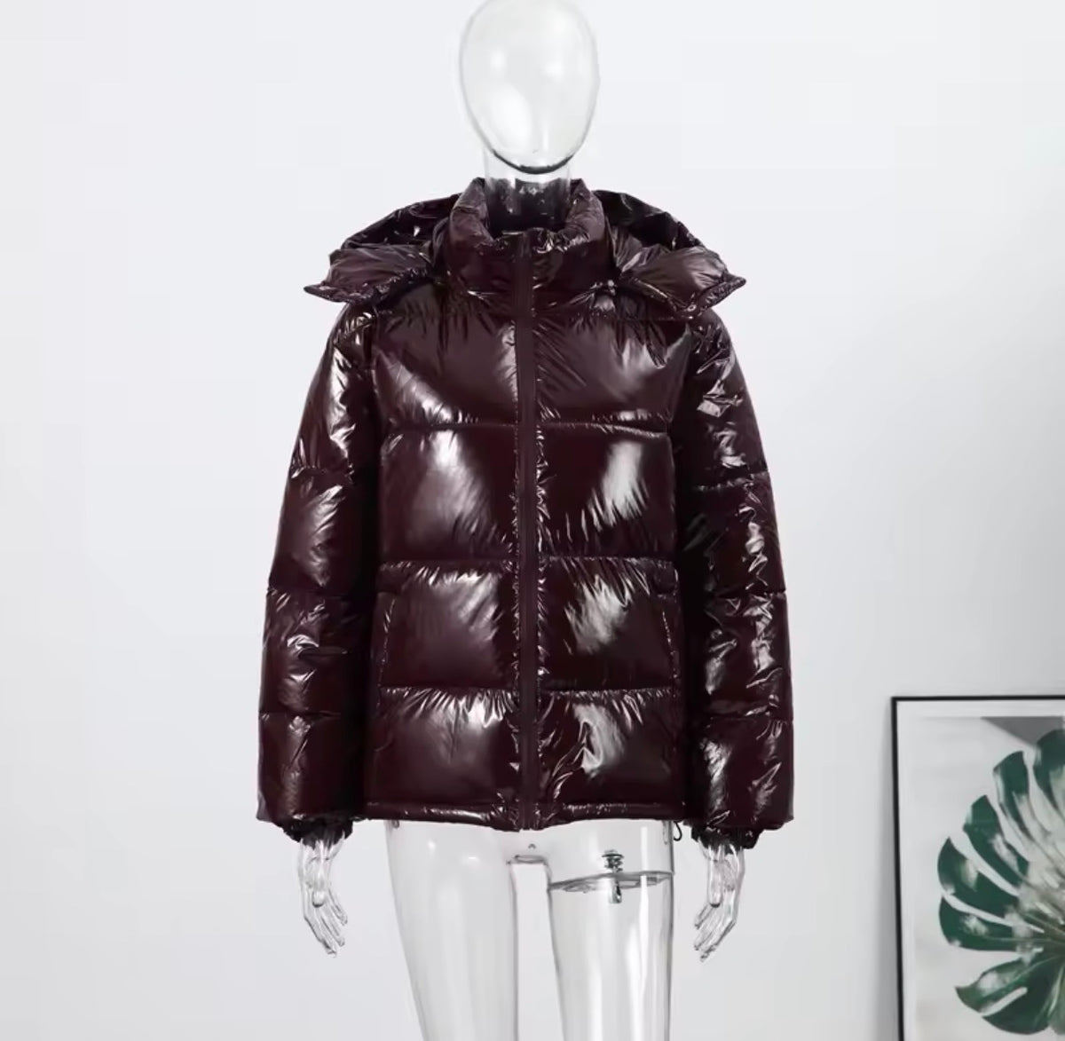Glossy Puffer Coat