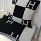 Black H Cashmere Cushion