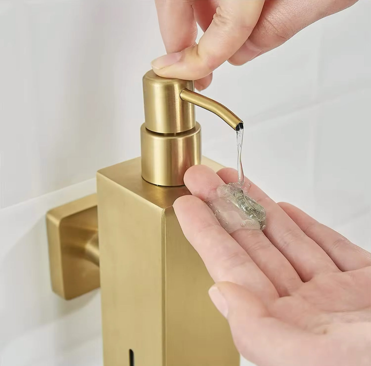 Brushed Gold Mounted Soap Dispenser