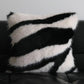 Faux Fur Black and White Cushion Cover