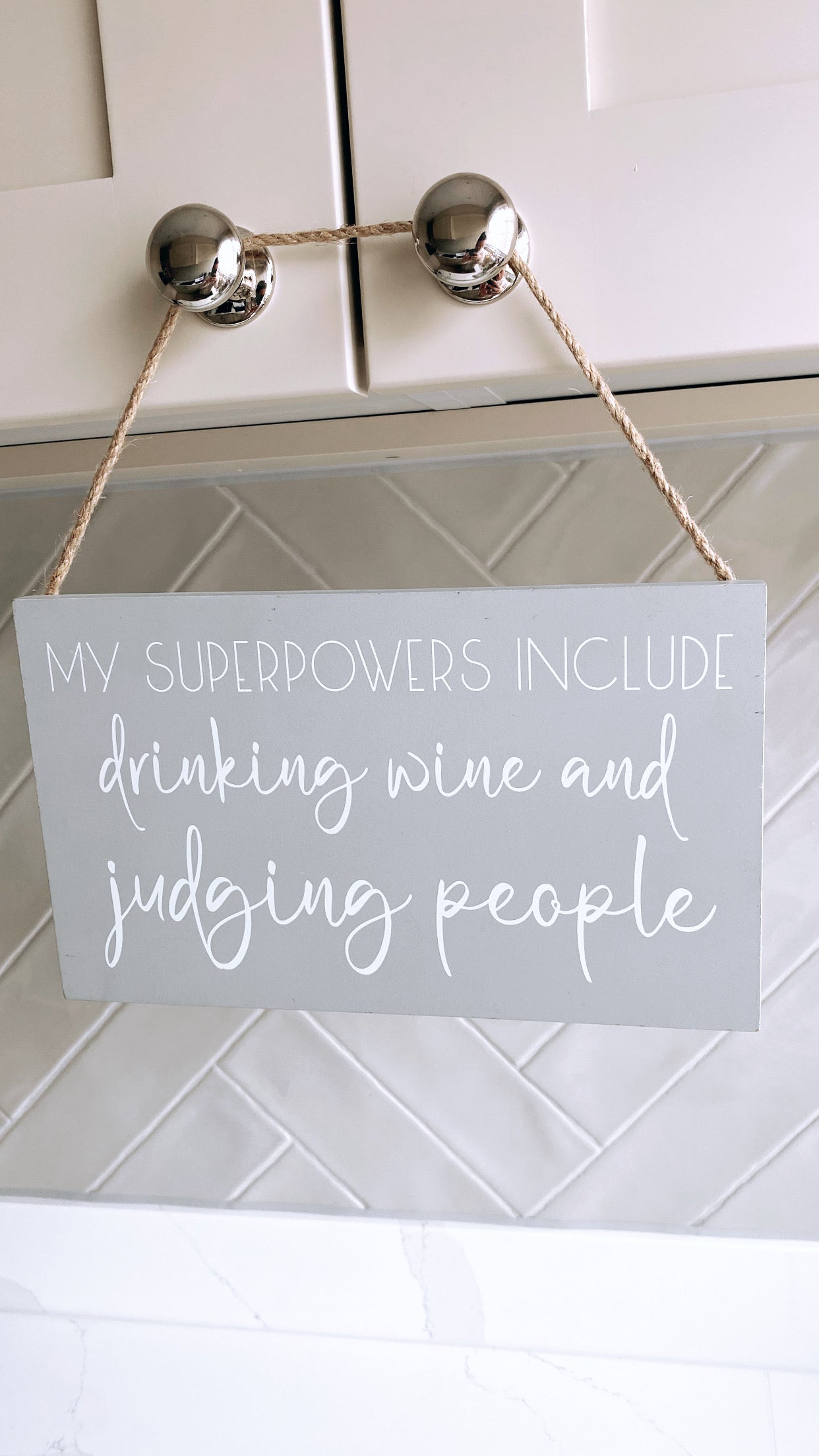 Drinking Wine & Judging People Hanging Plaque