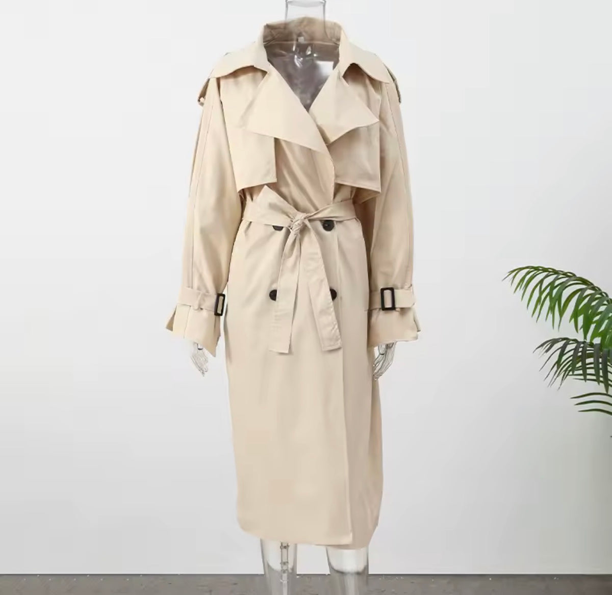 Beige Longline Trench Coat Mac