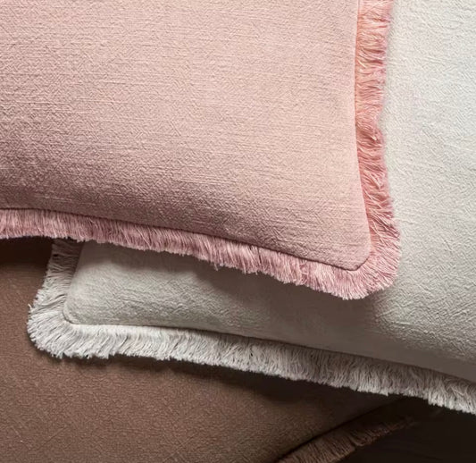 Fringed Texture Duck Feather Cushion