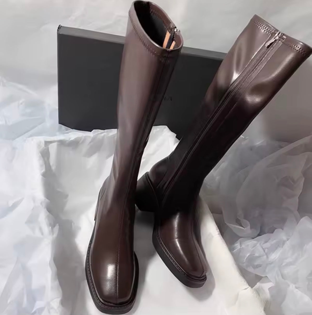 Square Toe Riding Boots