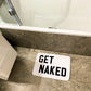 Black and White Get Naked Bath Mat