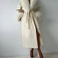 Woolen Fur Long Overcoat