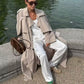 Beige Longline Trench Coat Mac