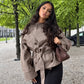 Check Belted Double Breasted Jacket