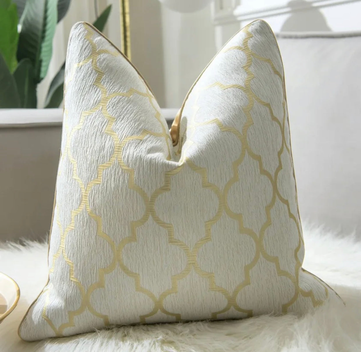 Gold Geo Cushion Cover