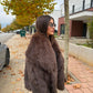 Brown Faux Fur Coat