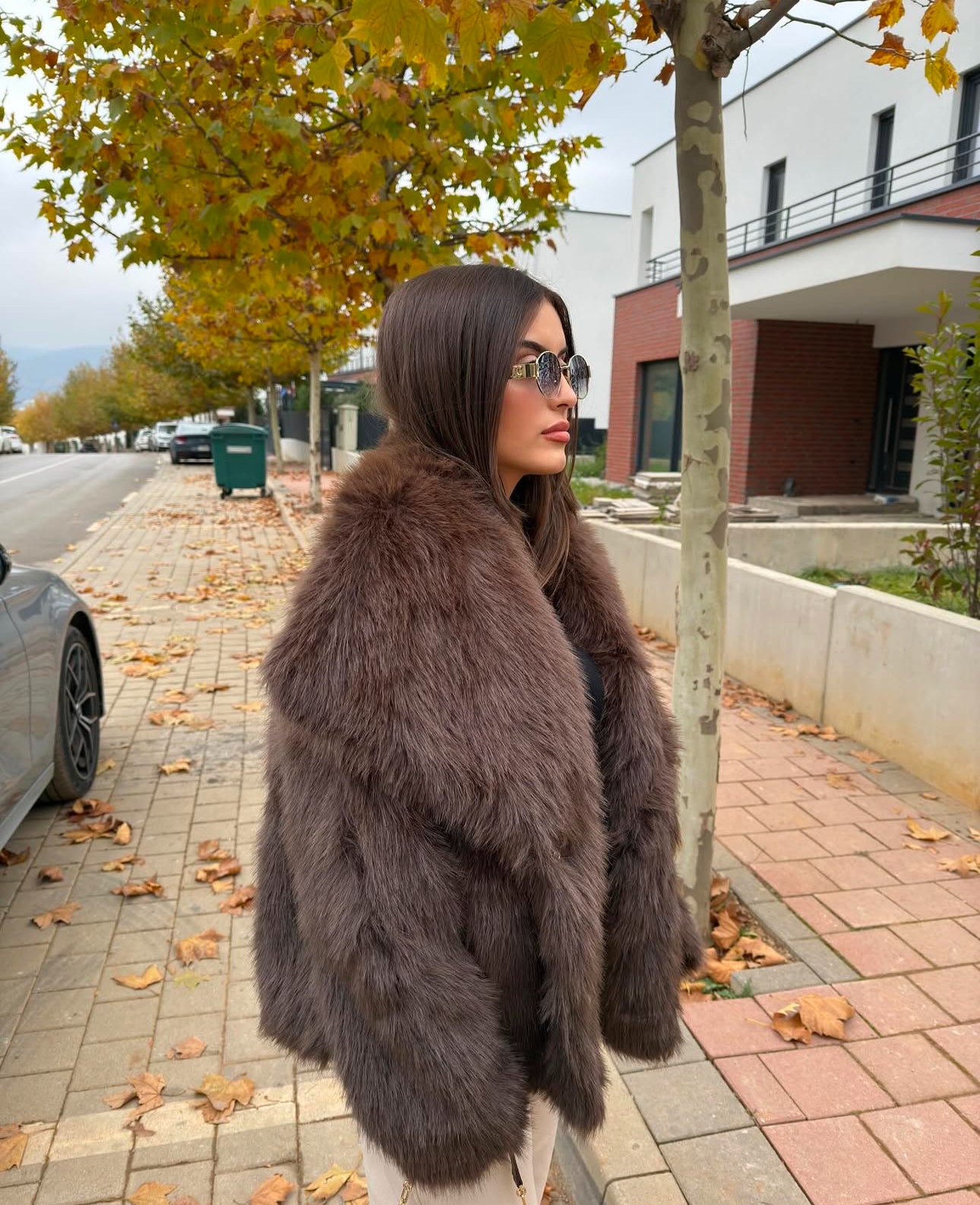 Brown Faux Fur Coat