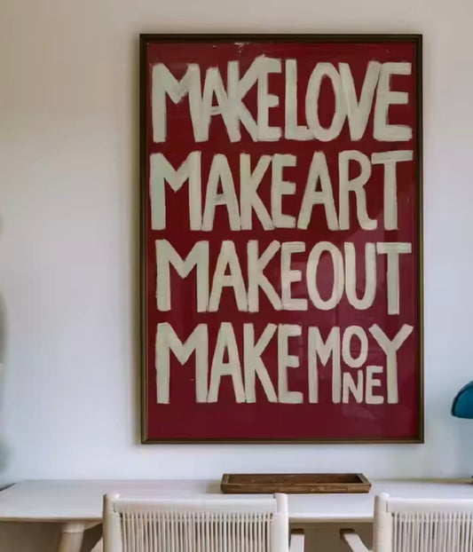 “MAKE” Cotton Canvas Picture