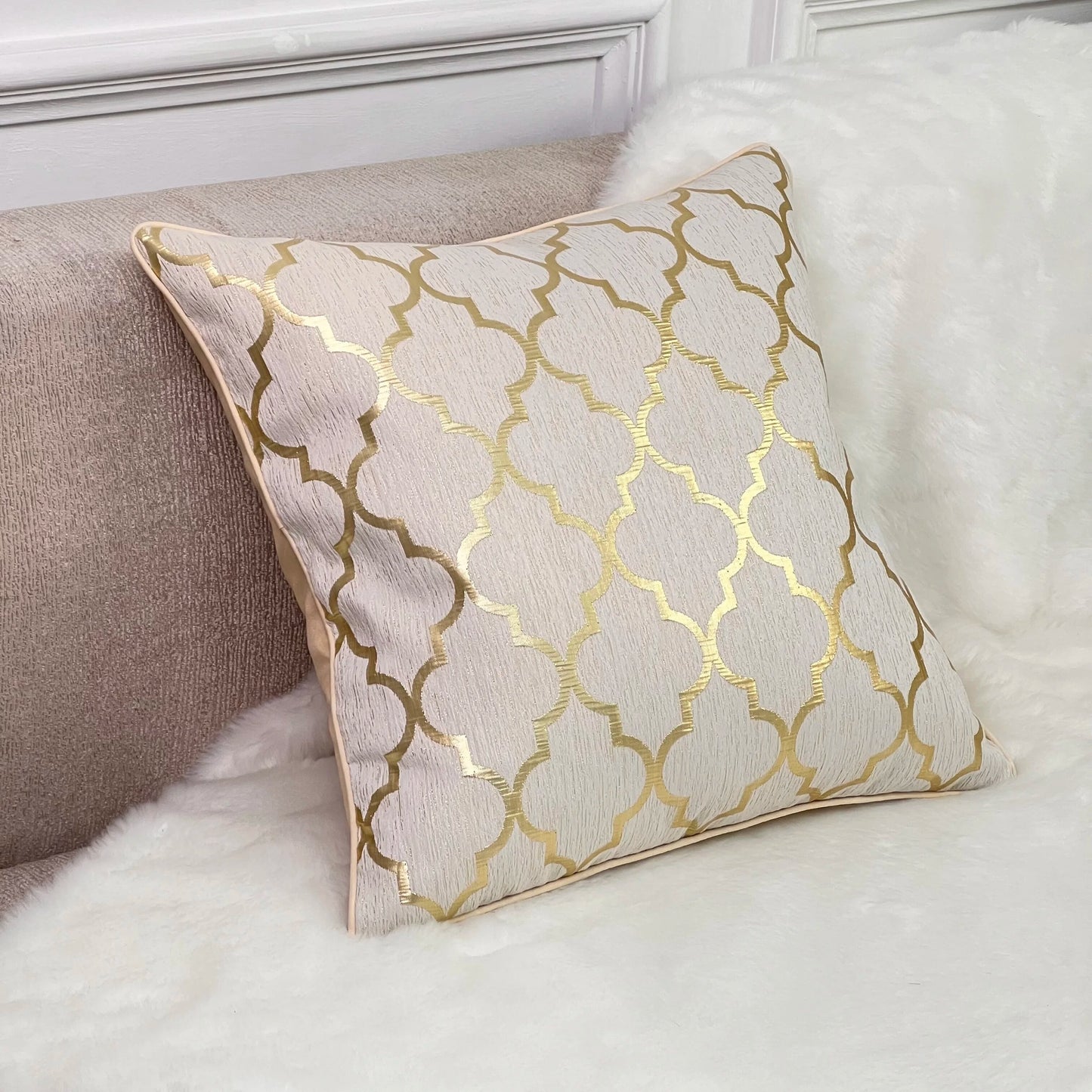 Gold Geo Cushion Cover