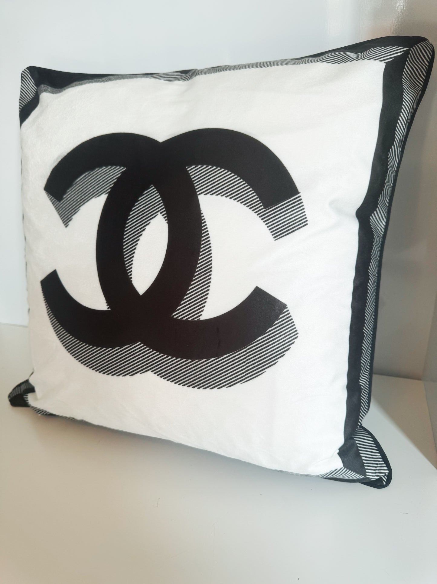 Black and White CC Cushion Cover