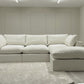 Whisper Linen and Taupe Sofa