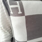 Grey H Cashmere Cushion Cover