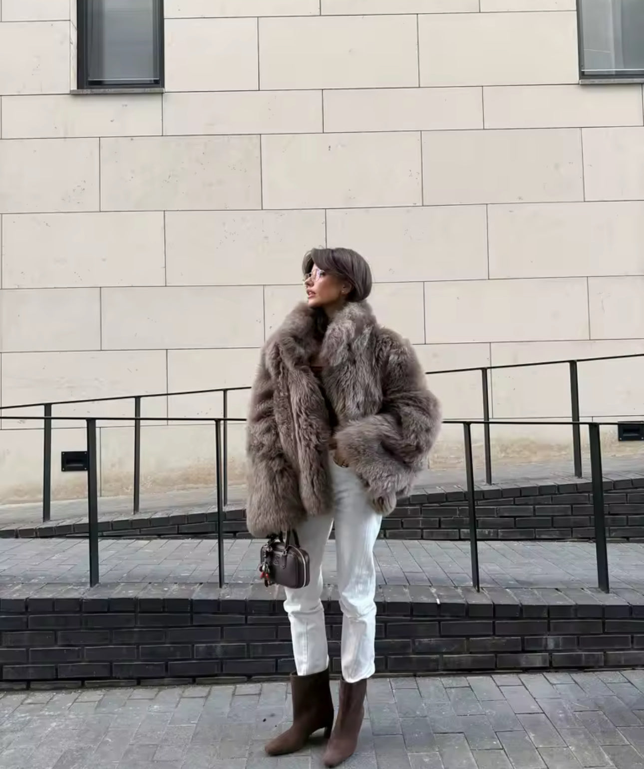 Brown Bear Faux Fur Coat