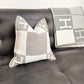 Grey H Cashmere Cushion Cover