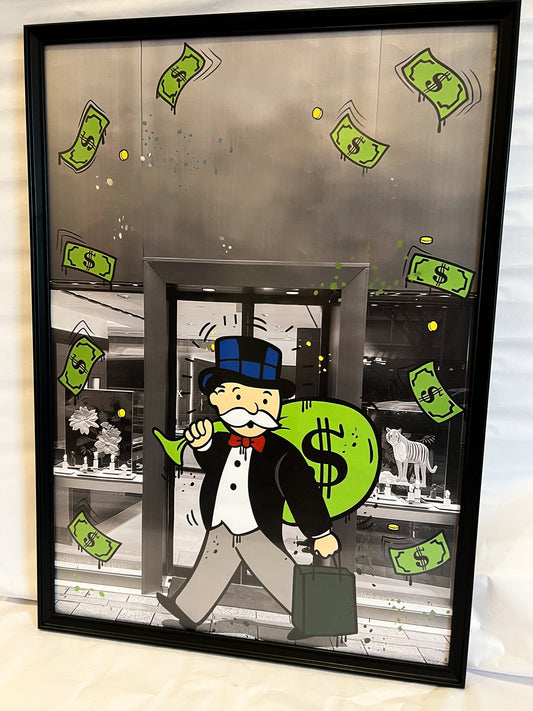 Monopoly Man Wall Art Cotton Canvas Print