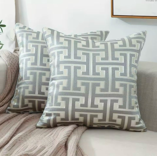 Grey Geo Cushion