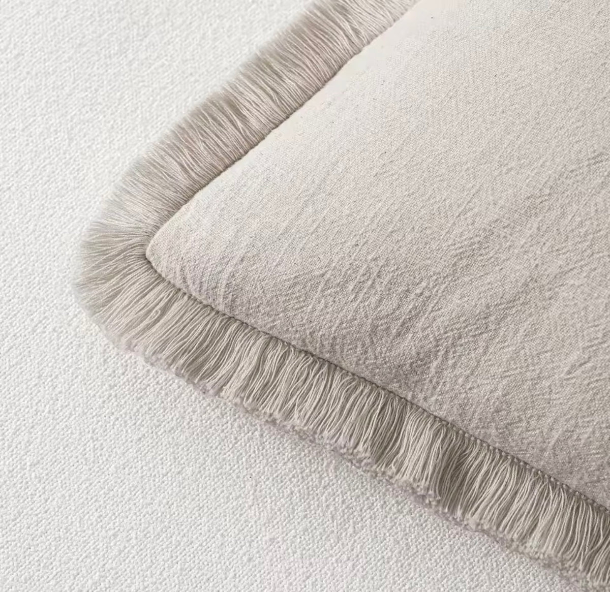 Fringed Texture Duck Feather Cushion