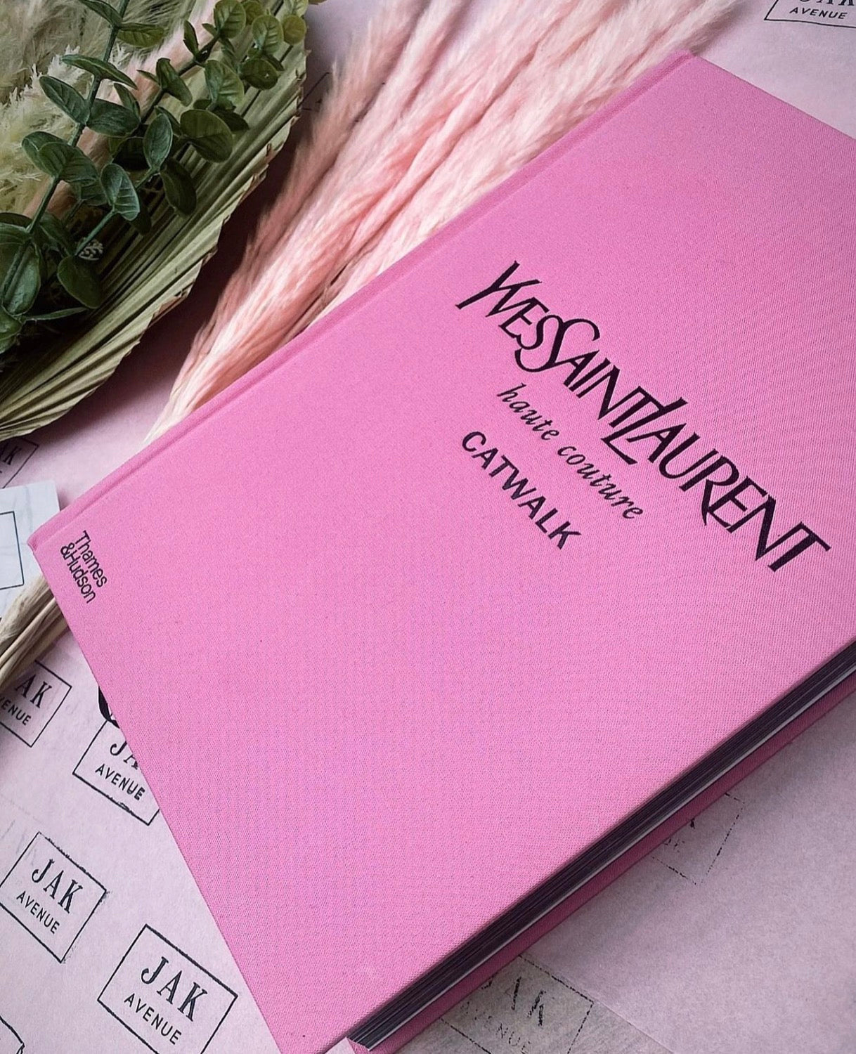 Pink Yves Saint Laurent Catwalk Collection Coffee Table Book