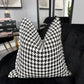 Black and White Houndstooth Cushion Cover