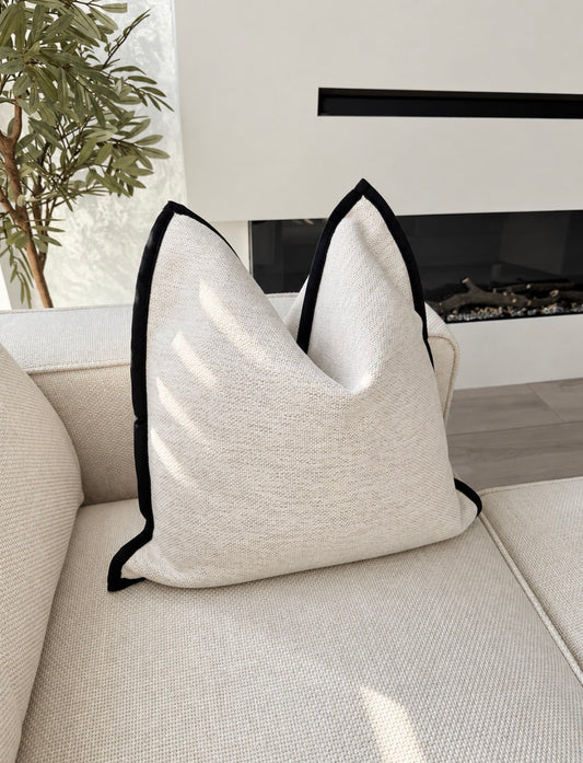 Two Tone Natural Cushion Cover