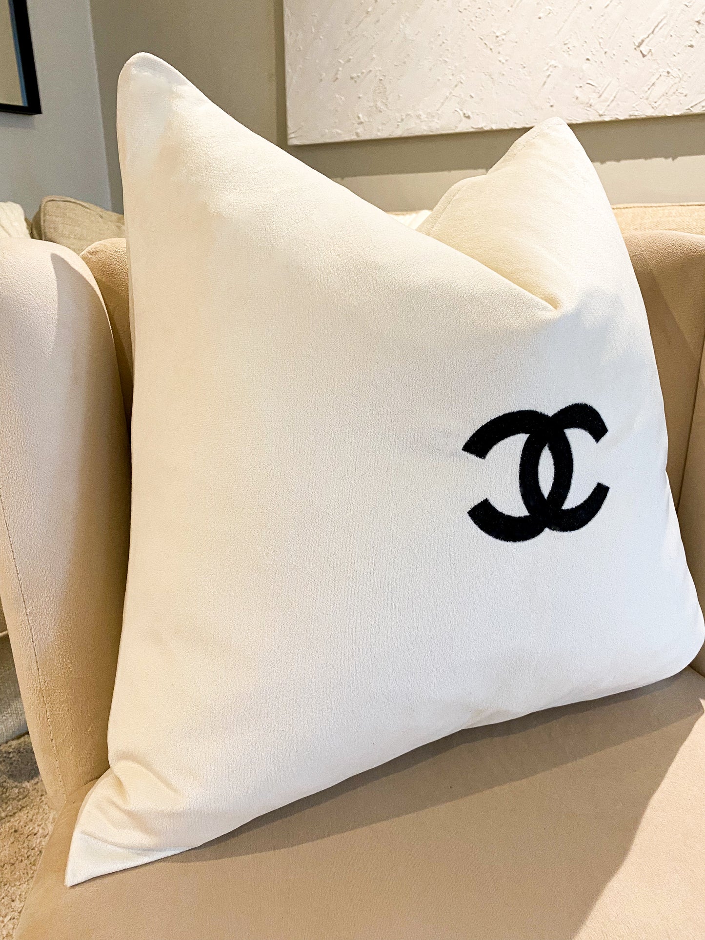 Cream & Black Coco Bespoke Cushion Cover