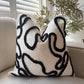 Duck Feather Filled Black and White Teddy Cushion