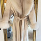 Woolen Fur Long Overcoat