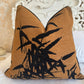 Duck Feather Filled Beige Leaf Cushion
