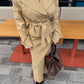Trench Two Piece Belted Jacket & Maxi Skirt Set