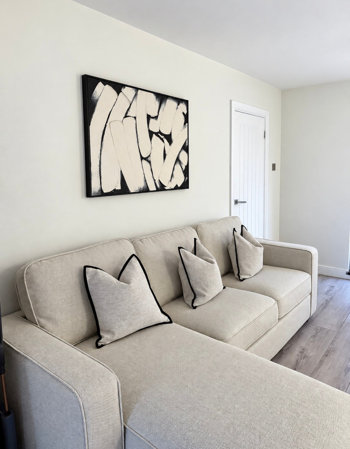 Two Tone Natural Cushion Cover
