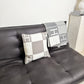 Grey H Cashmere Cushion Cover