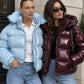 Glossy Puffer Coat