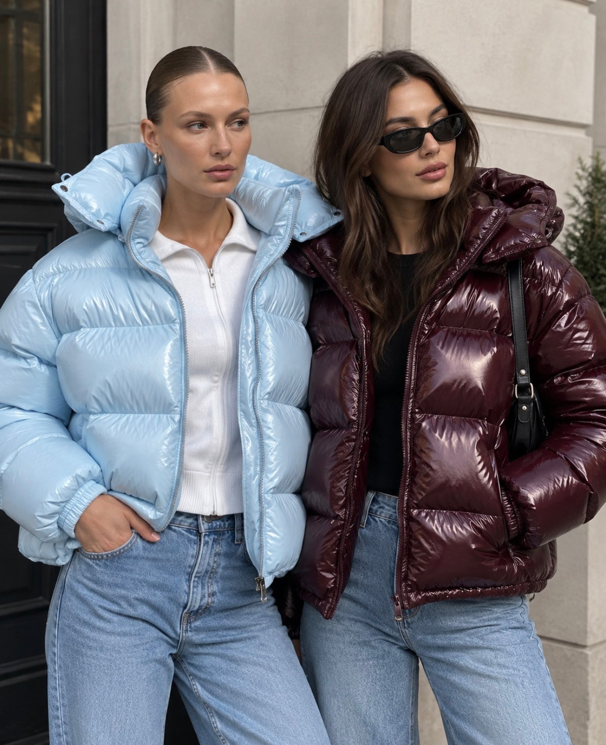 Glossy Puffer Coat