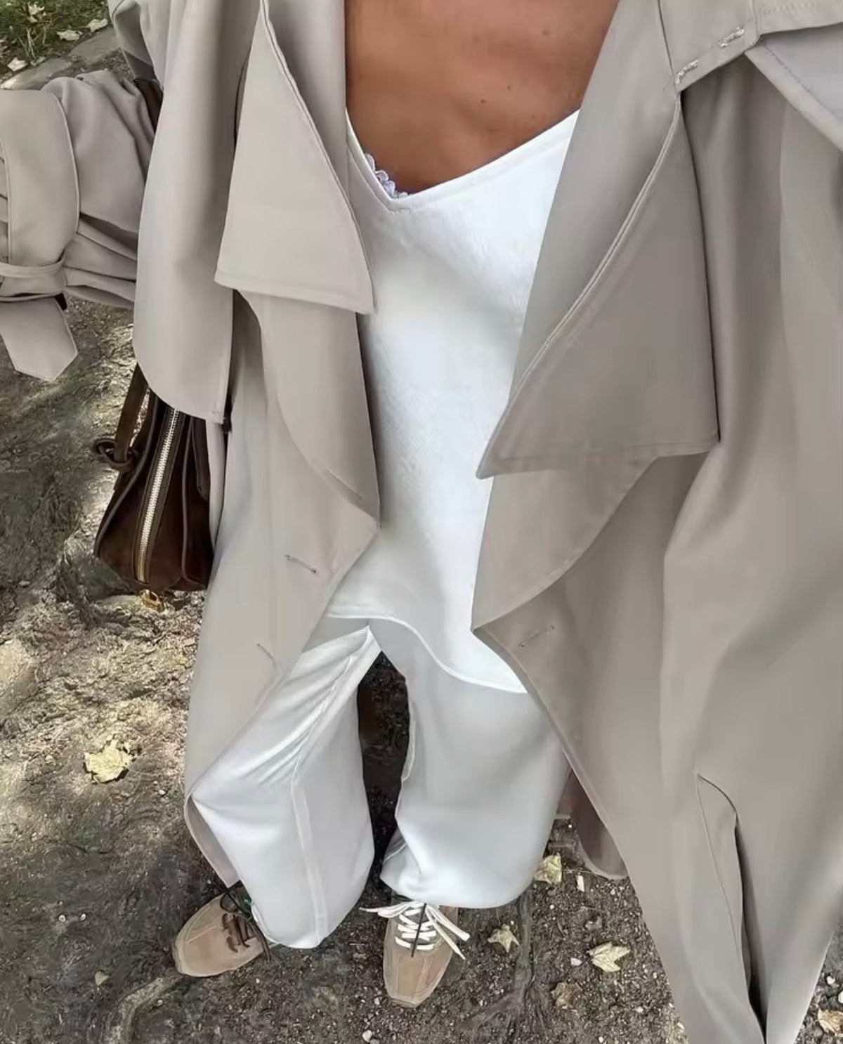 Beige Longline Trench Coat Mac