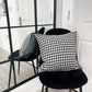 Black and White Houndstooth Cushion Cover