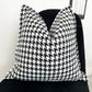 Black and White Houndstooth Cushion Cover