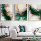 Set of 3 Green Marble Canvas Set