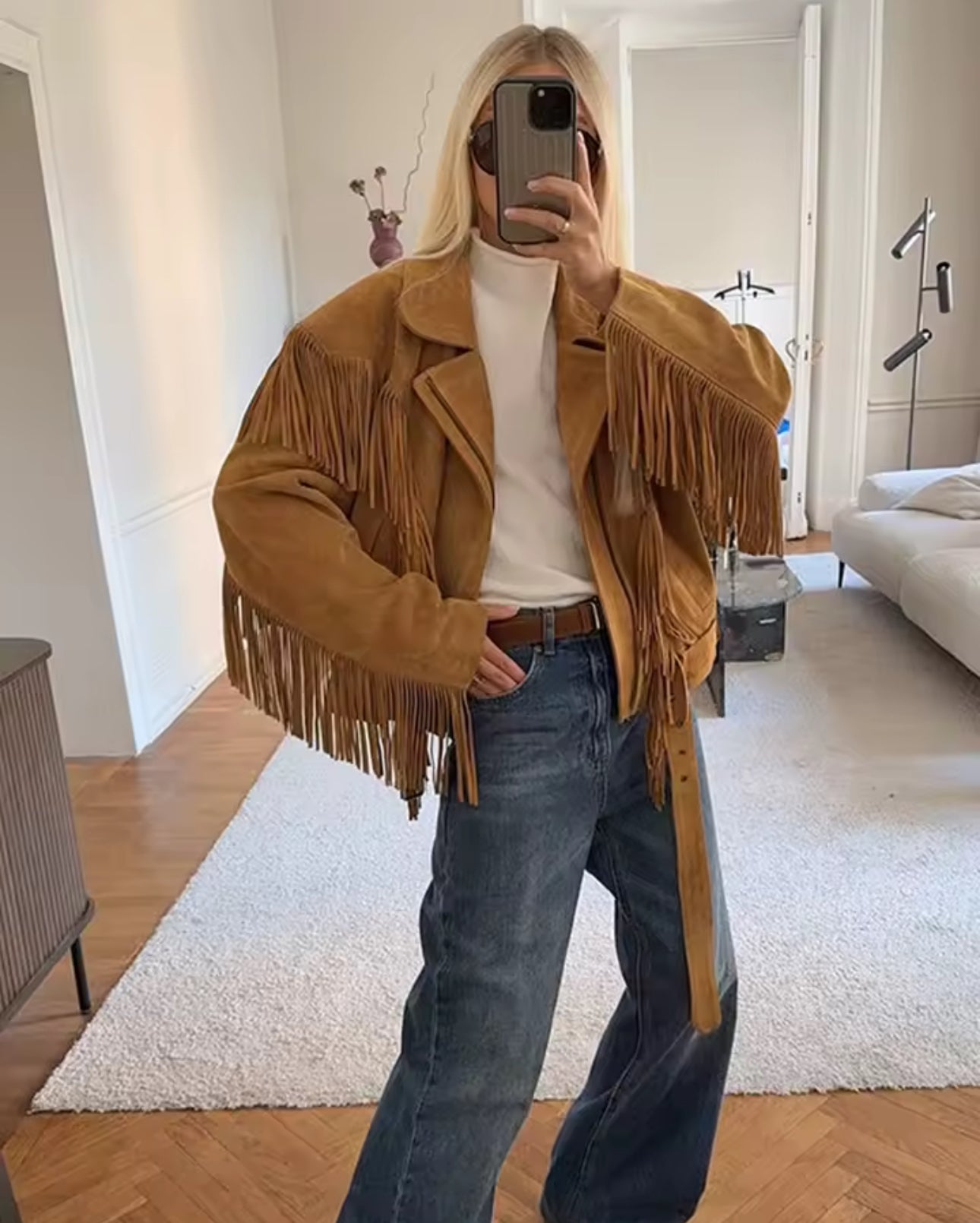 Suede Fringe Jacket