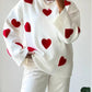 Cosy White Love Heart Jumper