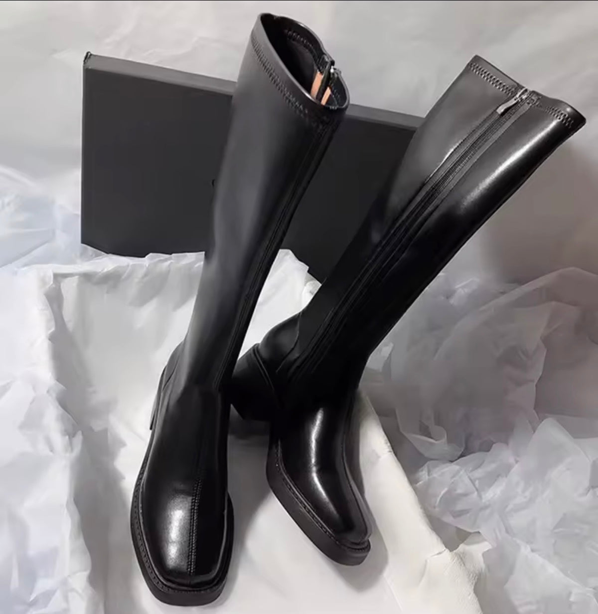 Square Toe Riding Boots